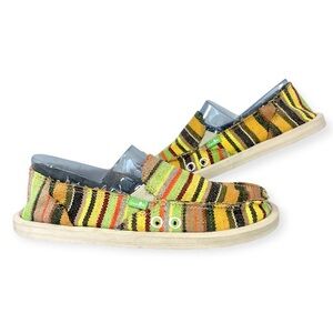 Sanuk Donna Kauai Blanket Striped Sidewalk Surfer Shoes Size Womens 7